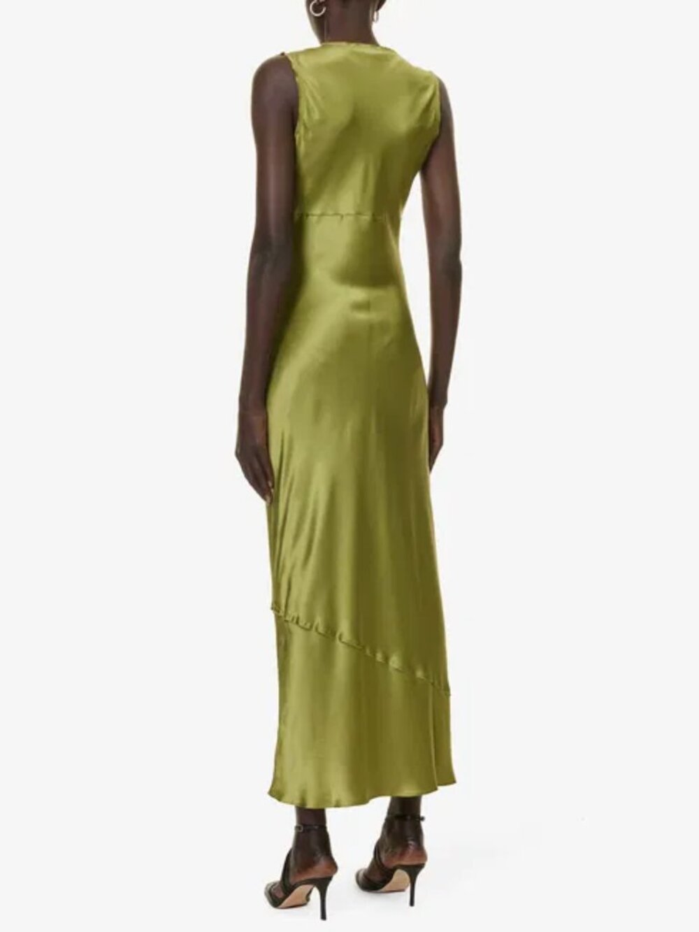 Reformation x Camille Rowe - Taylor V-Neck Silk Maxi Dress Size Medium - Picture 2 of 6